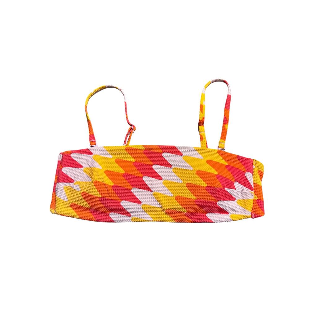 Aerie Swimsuit Bikini Top Removable Straps Sunset Yellow Orange Size Medium